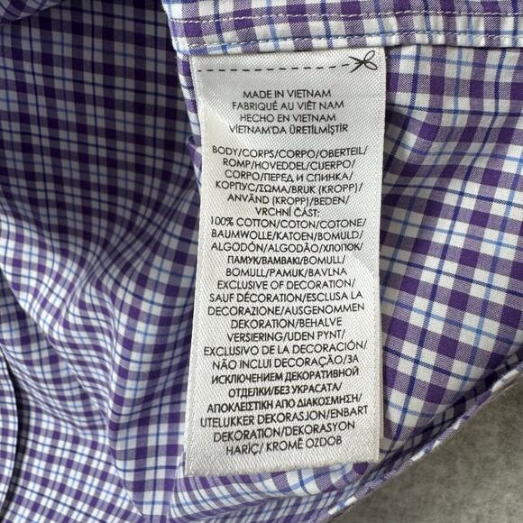 Ralph Lauren Button Down Shirt Men’s Size Medium 100% Cotton Stretch Plaid Check - Picture 8 of 11